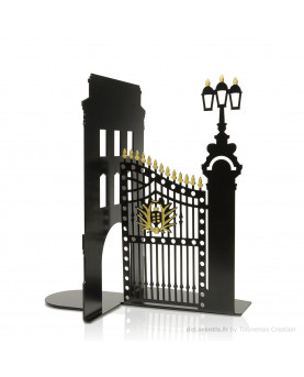 Fermalibri Buckingham Palace Grilles. Modello dritto. Altezza 19 cm