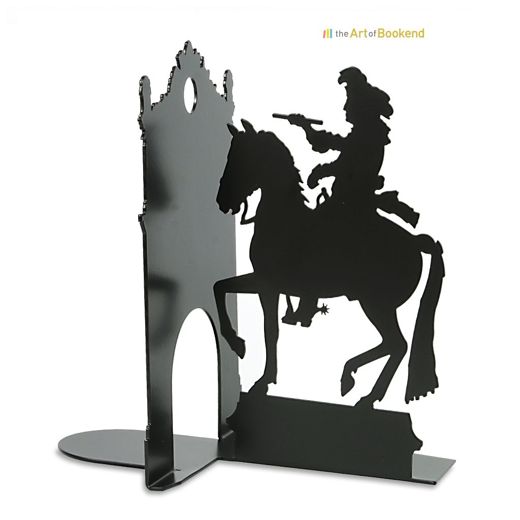 Serre-livres du Roi Soleil Louis XIV. Hauteur 19 cm. Acier découpé laser
