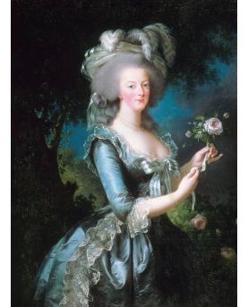 La reine de France Marie-Antoinette d'après un tableau de Élisabeth Louise Vigée Le Brun exposé au musée du Louvre