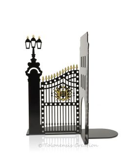 Fermalibri Buckingham Palace Grilles. Modello sinistro. Altezza 19 cm