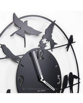 Close up of the wall clock Birdy.