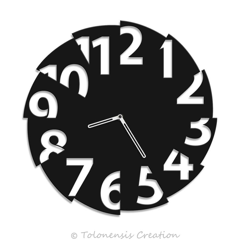 Design wall clock Broken Time designed using a contemporary style. Made by laser cutting technique.