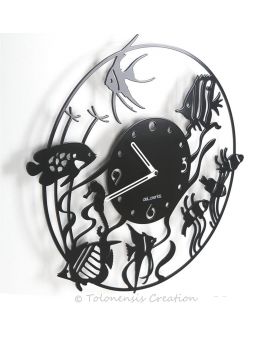 Side view of the metal clock fish Atol