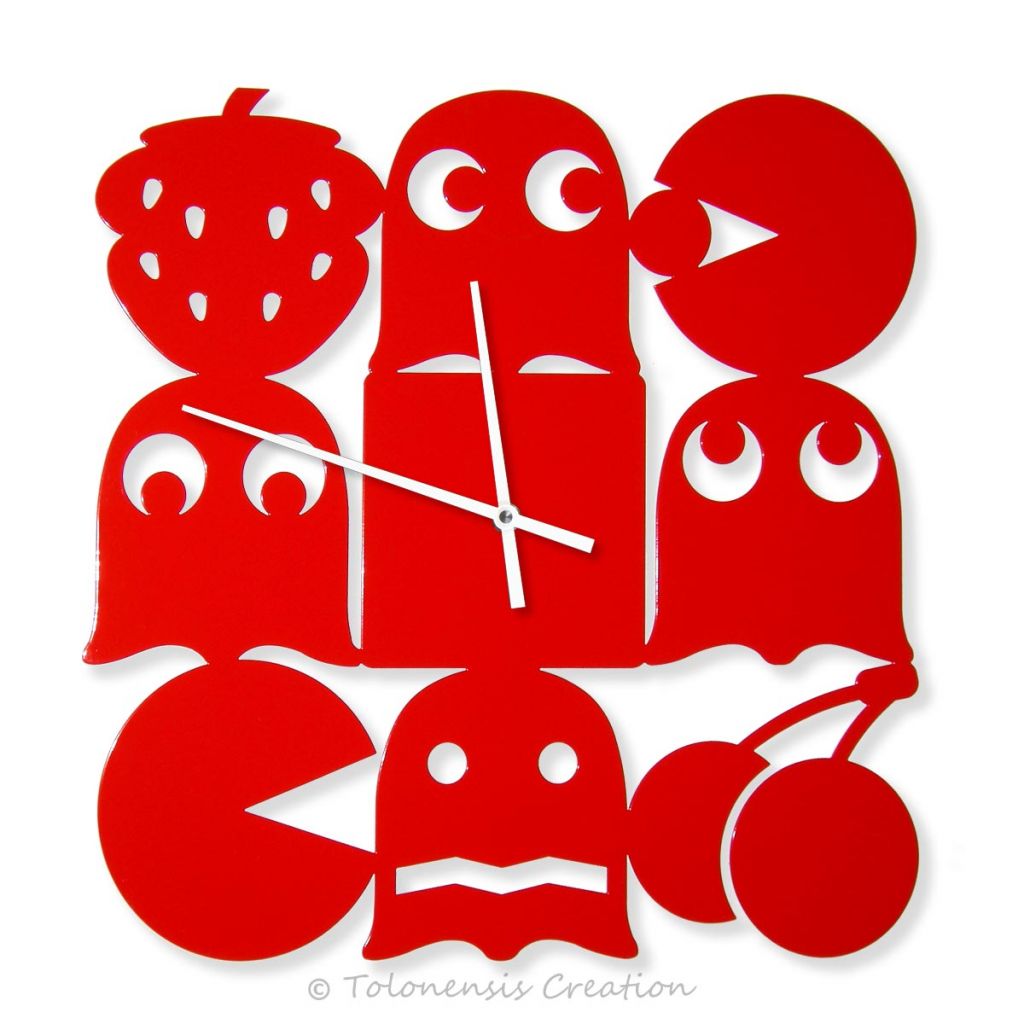 Pac-man Red Clock
