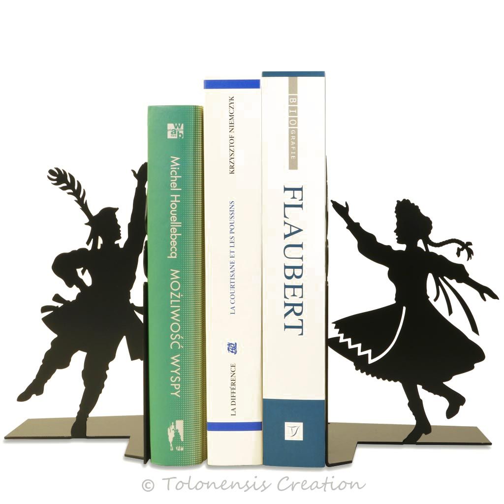 Set di reggilibri Folklore polacco della regione di Cracovia. Altezza 19 cm