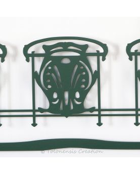 Close up of the wall ornament Art Nouveau style Metropolitain. Height 86 cm