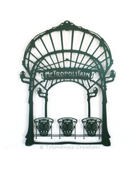 The Art Nouveau style decoration Metropolitain designed using metal laser cutting.