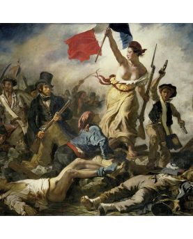 Obraz Wolność wiodąca lud na barykady autorstwa Eugène'a Delacroix z 1830 r.