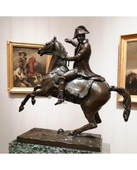 Statuaire de Piotr Michałowski au Musée National de Varsovie présentant Bonaparte à cheval