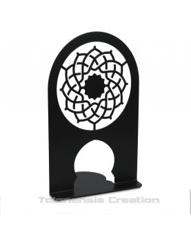Serre-livres de style oriental Arabesque. Hauteur 22 cm. Acier découpé laser