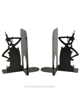 Pair of metal bookends Warsaw Palace of Culture. Height 19 cm