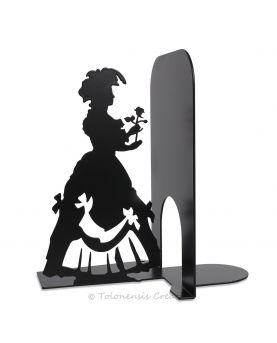 Serre-livres Reine de France Marie-Antoinette. Acier découpé laser. Hauteur 19 cm