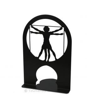 Serre-livres Homme de Vitruve d'après Léonard de Vinci. Hauteur 22 cm
