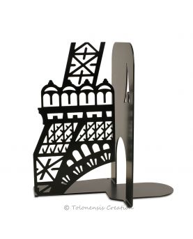 Serre-livres gauche Tour Eiffel. Hauteur 19 cm. Acier par découpe laser