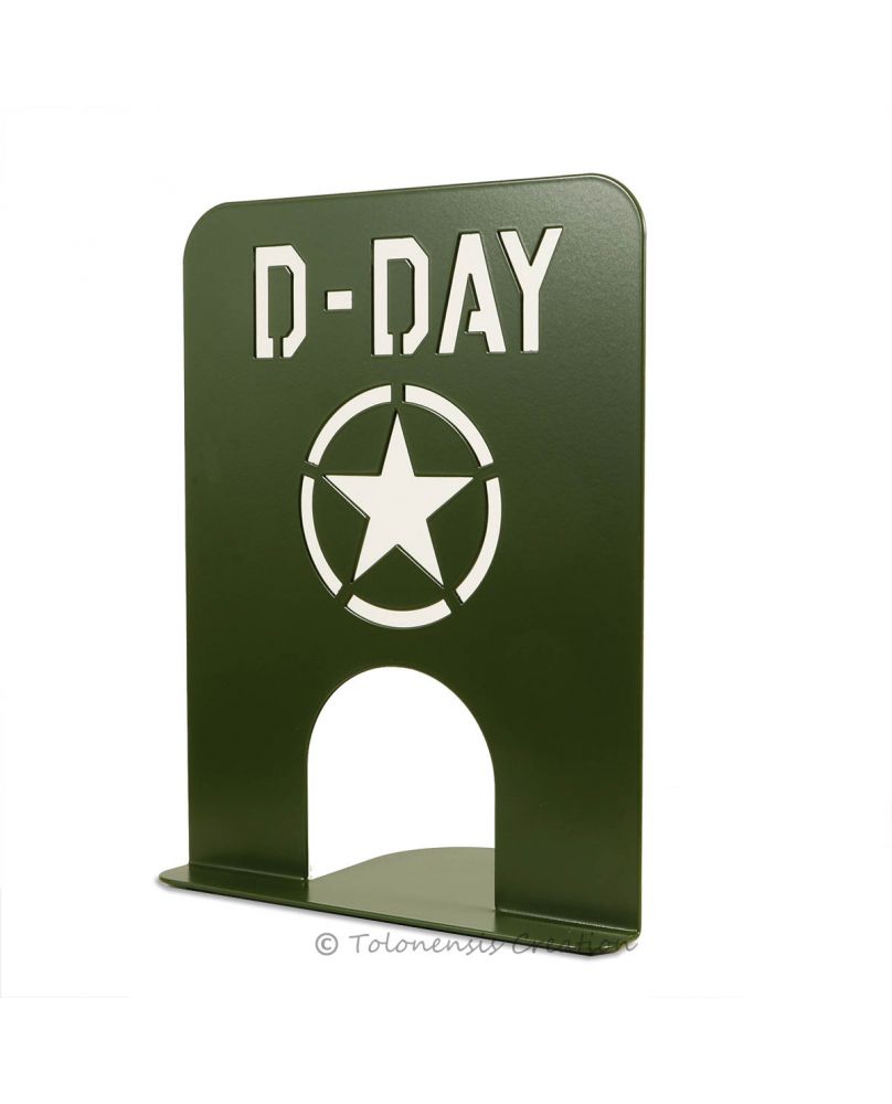 D-DAY Normandy Landing Bookend. Olive Green US Army Color