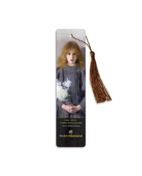 Bookmark The Girl with Chrysanthemums after the painting by Olga Boznańska. Length 15 cm.