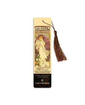 Bookmark The Lady of the Camellias after a drawing by Alfons Mucha. Length 15 cm.