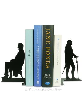 Bookends Abraham Lincoln and George Washington Presidents of the United States of America.