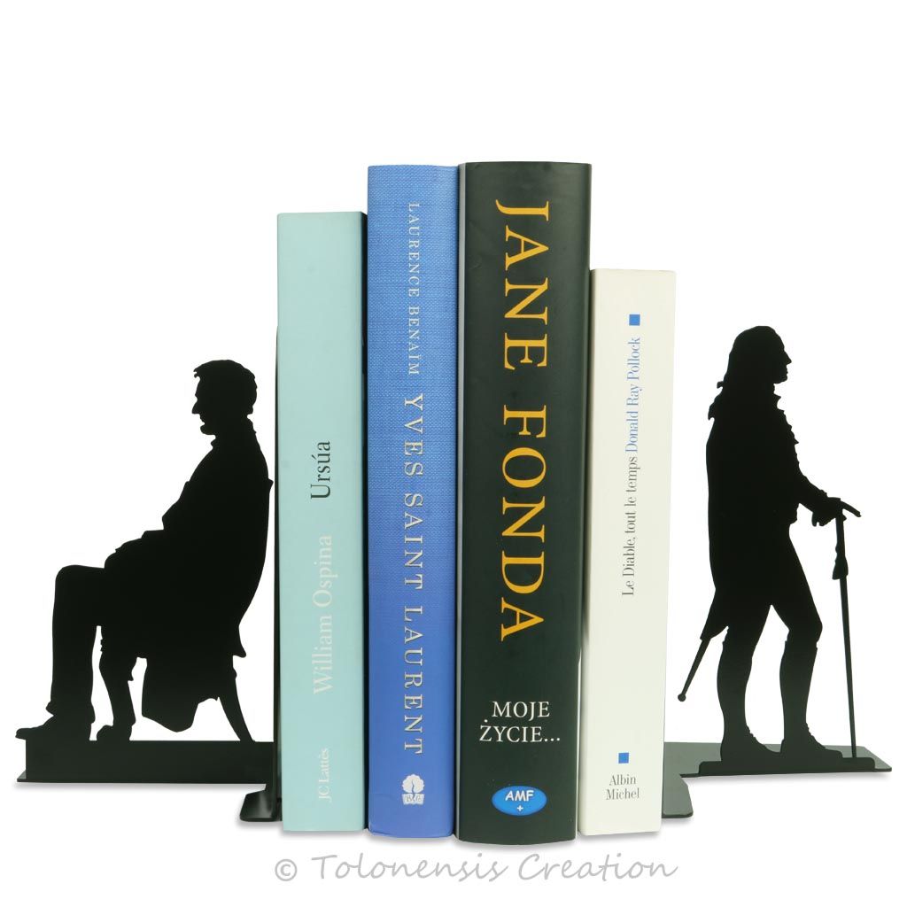 Bookends Abraham Lincoln and George Washington Presidents of the United States of America.