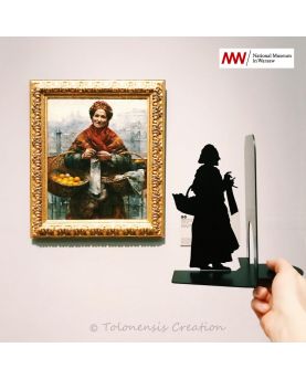 Il fermalibro davanti al dipinto di Aleksander Gierymski al Museo Nazionale di Varsavia